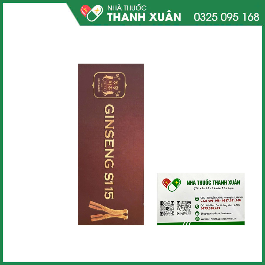 GINSENG S115 Sản phẩm giúp bồi bổ cơ thể, tăng sức đề kháng, giúp giảm mệt mỏi do thiếu vitamin